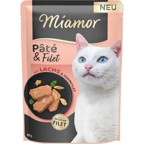 Miamor Paté e Filetto Sacchetto per gatti 85g - Pollo al salmone 85g