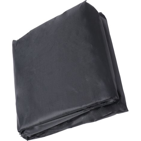 Housse de chaise de jardin noire en tissu Oxford imperméable, anti-vent, anti-poussière et anti-UV, avec boucle et cordon de serrage réglable (1/5)