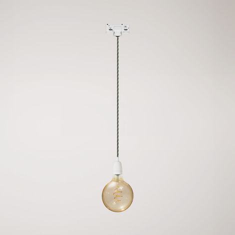 Creative Cables - Candeeiro suspenso de calha clássico com acabamento em porcelana - lâmpada não incluída