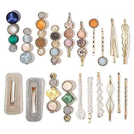 20 Pices Pinces Cheveux Perles Mode Style Coren Pinces Cheveux En Rsine Acrylique Barrettes Pinces Cheveux Pingles Cheveux Pour Femmes Et Fill (1/5)