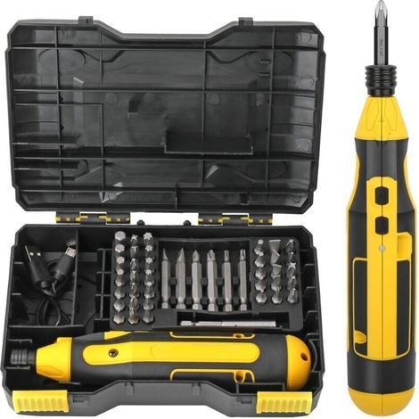 Tournevis électrique sans fil, outil de réparation de perceuse électrique rechargeable au lithium-ion 4V (1/5)
