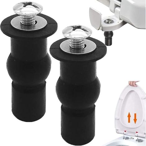 2pcs Universal Toilet Seat Fixing Bolt, Rubber Toilet Seat Fixing Expansion Bolts, 304 Stainless Steel Toilet Screws, Fixing Nuts (1/5)