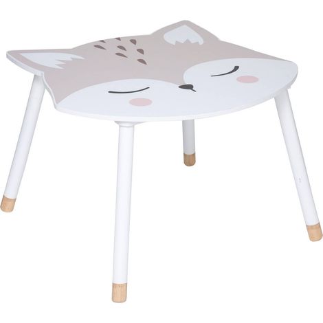 Tavolo per bambini douceur volpe bianca 62x64cm - Atmosphera créateur d'intérieur