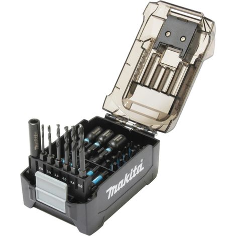 Makita Juego de brocas y puntas 31 piezas negro acero S2 (1/4)