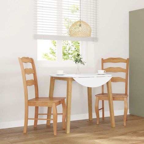 Sillas de comedor (2 unidades) de madera maciza natural y caucho (1/5)