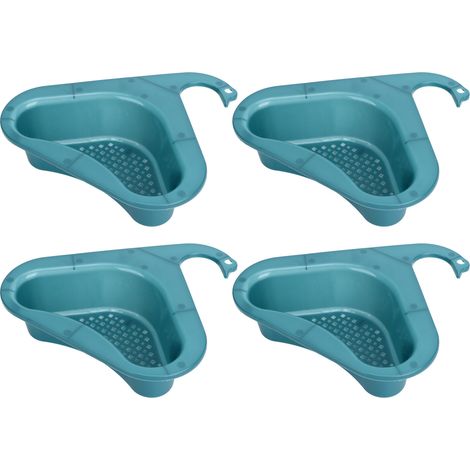 Lot de 4 paniers de vidange pour évier cygne, filtre à déchets de cuisine suspendu, égouttoir à fruits et légumes, séparateur humide-sec, bleu lune (1/5)