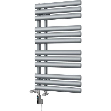 Percival - Silver Dual Fuel Towel Rail H884mm x W500mm Thermostatic WIFI (1/3)