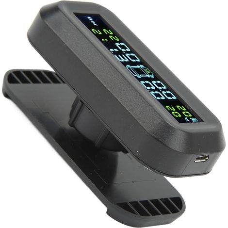Kabelloses, solarbetriebenes TPMS-Reifendruckkontrollsystem mit LCD-Bildschirm und lautem Alarm für Transporter, leichte Lkw und Wohnmobile (1/5)