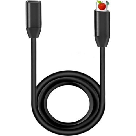 1 pièce Rallonge Lightning, 1 m, connecteur mâle-femelle, charge, transfert de données, audio et vidéo, compatible iPhone iPad (1/5)