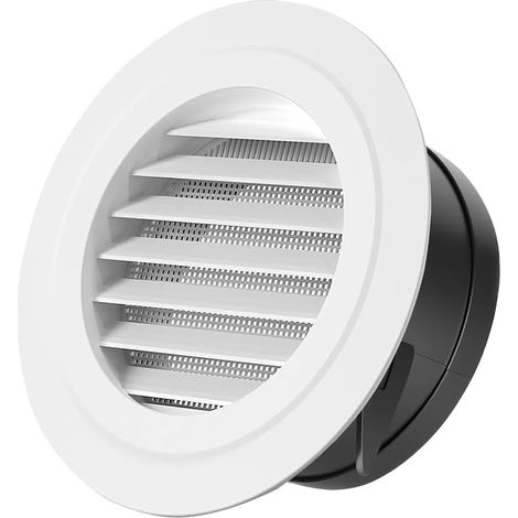 100 mm Round ABS Air Vent Grille with Mosquito Net for Bathroom, Kitchen, Office (1/5)