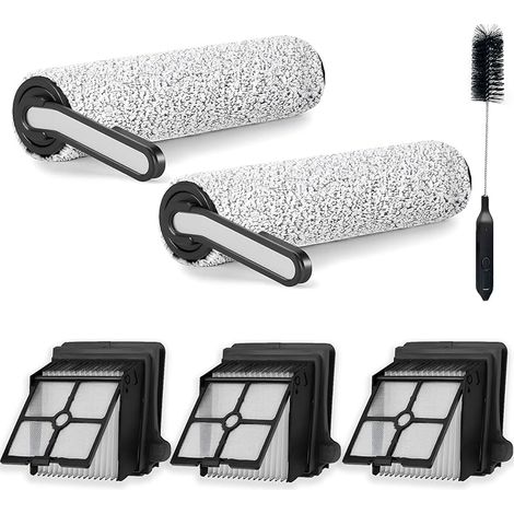 Accessoires pour Tineco iFLOOR 5 Breeze Complete, 2 rouleaux de brosse et 3 filtres pour aspirateur eau et poussière (1/5)