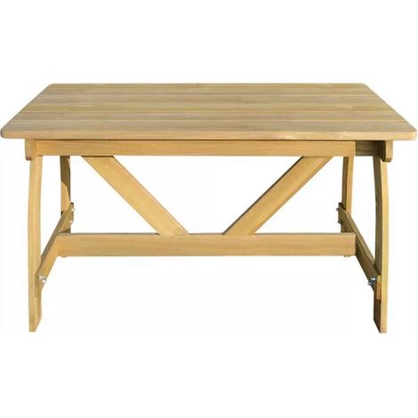 INLIFE Table de jardin 150x74x75 cm Bois de pin imprégné (1/5)