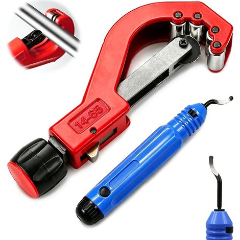 Coupe-tuyau 14-65 mm - Mini coupe-ligne avec ébavurage pour plastique, acier inoxydable fin, acier, aluminium, PVC, cuivre (1/5)