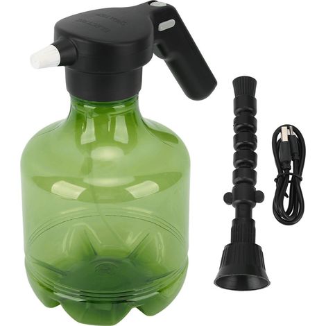 Arroseur électrique 3L avec pulvérisateur automatique PP 800 mAh et buse rotative pour plantes d'intérieur et d'extérieur (vert). (1/5)