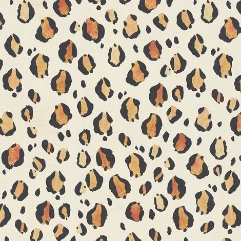 Animal pattern wallpaper wall Profhome 782161 hot embossed non-woven wallpaper smooth with leopard spots matt cream black orange brown beige 5,33 m2