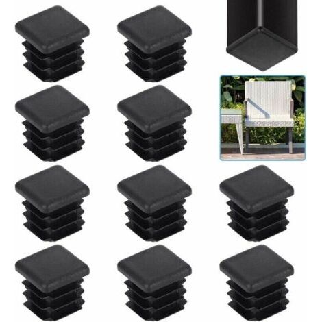 QORVA
-Lot de 20 bouchons de tube carré 20mm – Embouts en plastique noir antidérapants – Protection des meubles et sols – Installation facile (1/5)