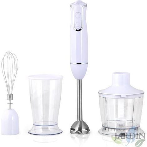 Frullatore per tritacarne Orbegozo. 2 velocità. Miscelatore da 600 ml e misurino. Tritatutto universale con coperchio 500 ml. Po