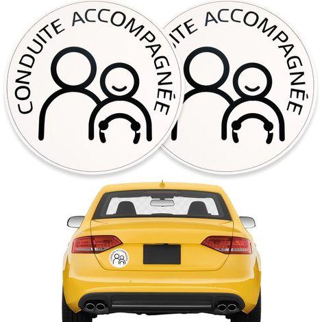 1PCS Conduite Accompagnée Magnetique,Disques Conduite Accompagnée,Disque de 15 cm de Diamètre,Disque pour Conduite Accompagnée Aimanté,Conduite accompagnée autocollant adhésif pour jeune conducteur. (1/5)