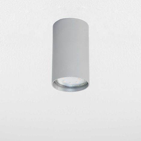 Moderne Deckenleuchte in silber schmal