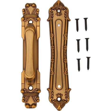 Poignées de porte coulissante de grange, grande conception rustique double face pour portes, Garages, hangars, meubles en alliage d'aluminium, Bronze (1/5)