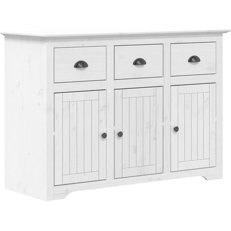 Sideboard/Anrichte/Buffet BODO Weiß 115,5x44x80 cm Massivholz Kiefer LXWW220743 (1/5)