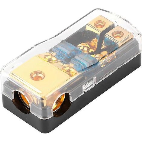 0/4 Gauge Eingang auf 4/8 Gauge Ausgang 60A Sicherungsverteilerblock 2-Wege Mini-ANL-Sicherungshalter für Auto Boot A