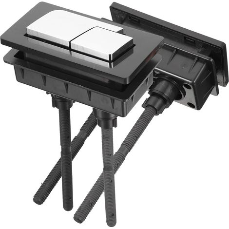 Bouton-poussoir des Toilettes Double Réservoir en Abs Noir (1/5)