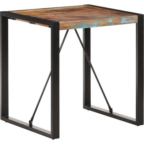 Table à manger Scandinave - Table de salle à manger 70x70x75 cm Bois de récupération solide BV534392 - BonneVie (1/5)