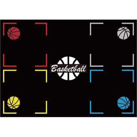 Tapis d'entraînement de basket-ball épais, doux, silencieux, insonorisant, pour le sport d'intérieur pour enfants, à la maison, durable, en polyester (1/5)