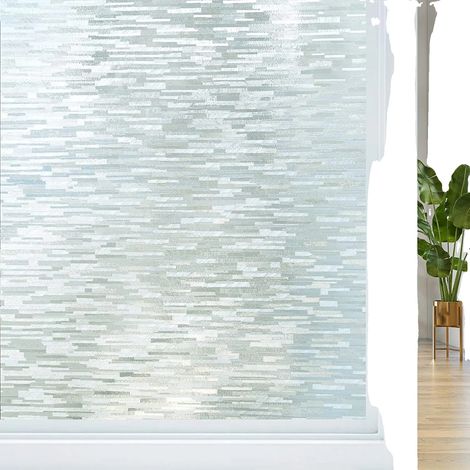 Lámina para ventanas que proporciona privacidad, protección UV, control térmico, esmerilada-1-a, 55x100 cm (1/2)