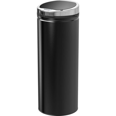 Sensor Mülleimer 50L Automatischer Abfalleimer, Rostfreier Kücheneimer, Infrarotsensor, Schwarz, Edelstahl