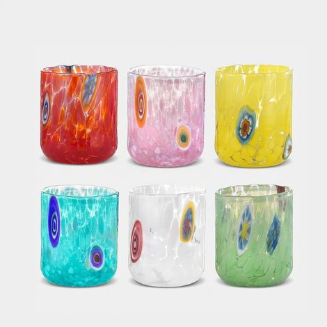Set de 6 verres à liqueur en verre Murrine (1/2)