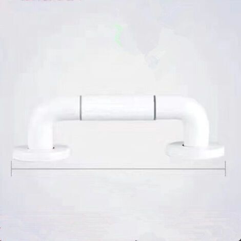 30CM blanc Barre D'appui WC, Barres D'appui de Salle de Bain avec Antidérapante, Poignée de Acier Inox, de Maintien Douche avec Cercles lumineux-avec Bride de Recouvrement (1/5)