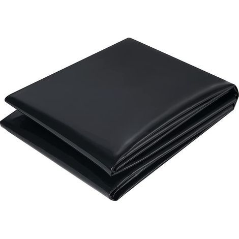 Bâche pour Étang en PVC, Robuste Bâche de Bassin 2M X 2M, Flexible Doublure Préformée Noires pour Bassins à Poissons de Jardin, Fontaines, Jardins d'eau et Cascades (1/5)