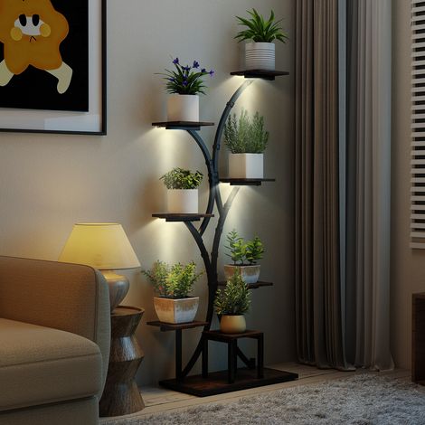 Support à plantes avec lumières de croissance, étagère à plantes 8 niveaux, support à fleurs (1/4)