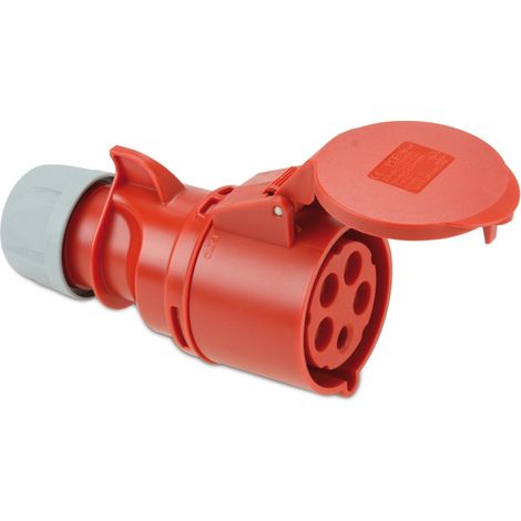 CEE Kupplung 400V 32A 5-polig 6h mit Schraubkontakt IP44 (1/2)