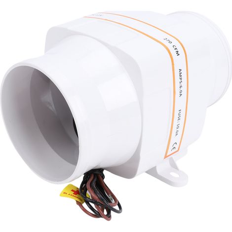 Ventilateur cale marine en ligne 270 CFM 12V silencieux – Yacht voilier bateau, ventilation (1/5)