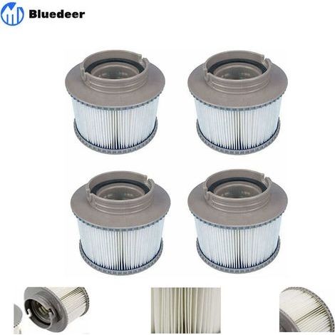 MSPA FD2089 de Rechange de Filtre pour Tous Les modèles Whirlpool Spas Swimming Piscine,Cartouches filtrantes avec Filet pour MSpa Les spas Bubble Spa (4 pièces) (1/5)