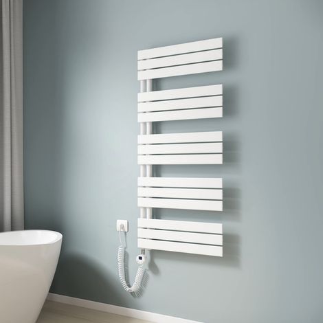 Radiateur de salle de bain - Porte-serviettes électrique 1320 x 600 mm - Radiateur de serviettes électrique avec thermostat, sèche-serviettes électrique, sèche-serviettes, sèche-serviettes avec (1/5)