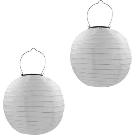 Farol Solar - Farol LED Exterior 20 cm - Impermeable - Para Jardín Patio Fiesta Boda - Blanco Cálido - 1 Unidad (1/5)