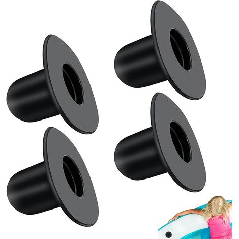 4 Pièces Bouchons de Piscine,Bouchon Piscine,Bouchon Vidange Piscine,Bouchon Spa,Bouchons Muraux pour Piscine,Trou de Crépine,Pompe de Filtre Bouchon de Vidange,Compatible Intex Noir (1/4)