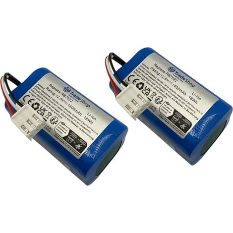 2x Trade-Shop Li-Ion Akku 12,8V / 1400mAh für Philips FC 8603, FC 8700, FC 8705, FC 8710, Compact FC 8710, SmartPro Compact Saugroboter