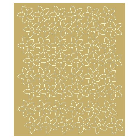 Stickers muraux fleurs pour fenêtre, 3 cm, 48 pièces, finition dorée brillante.