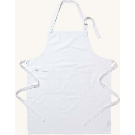 HOMESCAPES Tablier de cuisine Uni Blanc (1/5)