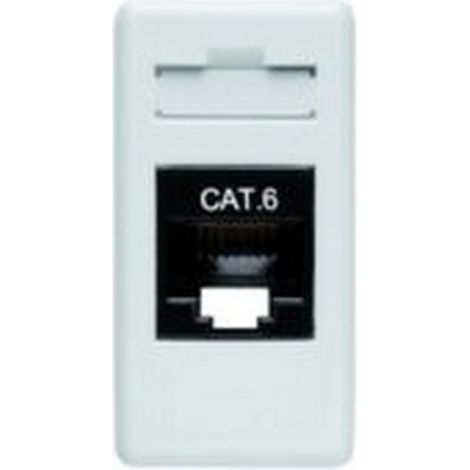 Presa RJ454 Coppie Categoria 6 Utp 1 Modulo System White