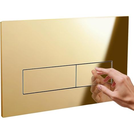 Plaque de déclenchement avec jeu de levier de chasse et cadre de montage,pièces de rechange compatible avec Sigma 01,20,30 & UP320 & 300,115770115 double chasse (Chromé Doré) (1/5)