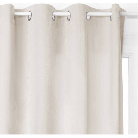 Rideau occultant « Dolce » en velours gris clair, 140 x 260 cm - Atmosphera Interior Designer (1/5)