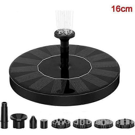 Mini fontaine solaire pour bassin, étang ou cascade, décoration de jardin, bain d'oiseaux extérieur, fontaine flottante à énergie solaire (1/4)