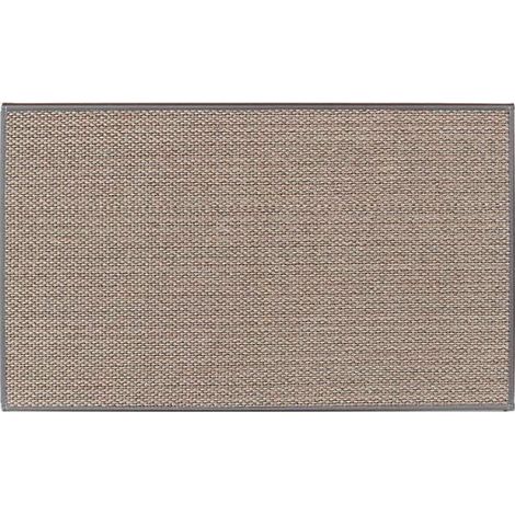 Tapis de cuisine - Antidérapant - Lin - 45 x 150 cm - Résistant à l'huile et à l'eau - Gris (1/4)