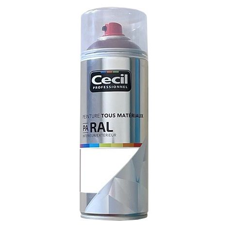 Peinture Aérosol Cécil Professionnel PA RAL - Blanc Brillant (RAL 9016) 0,4 L